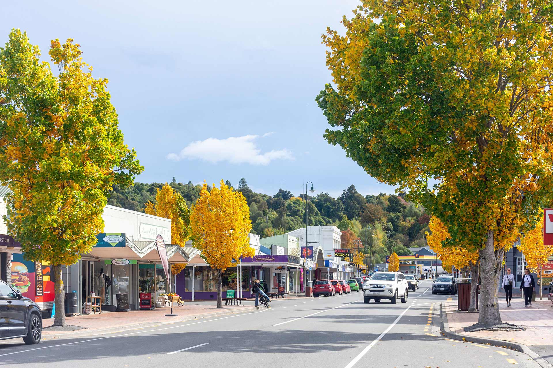 Autumn on a Geraldine main street