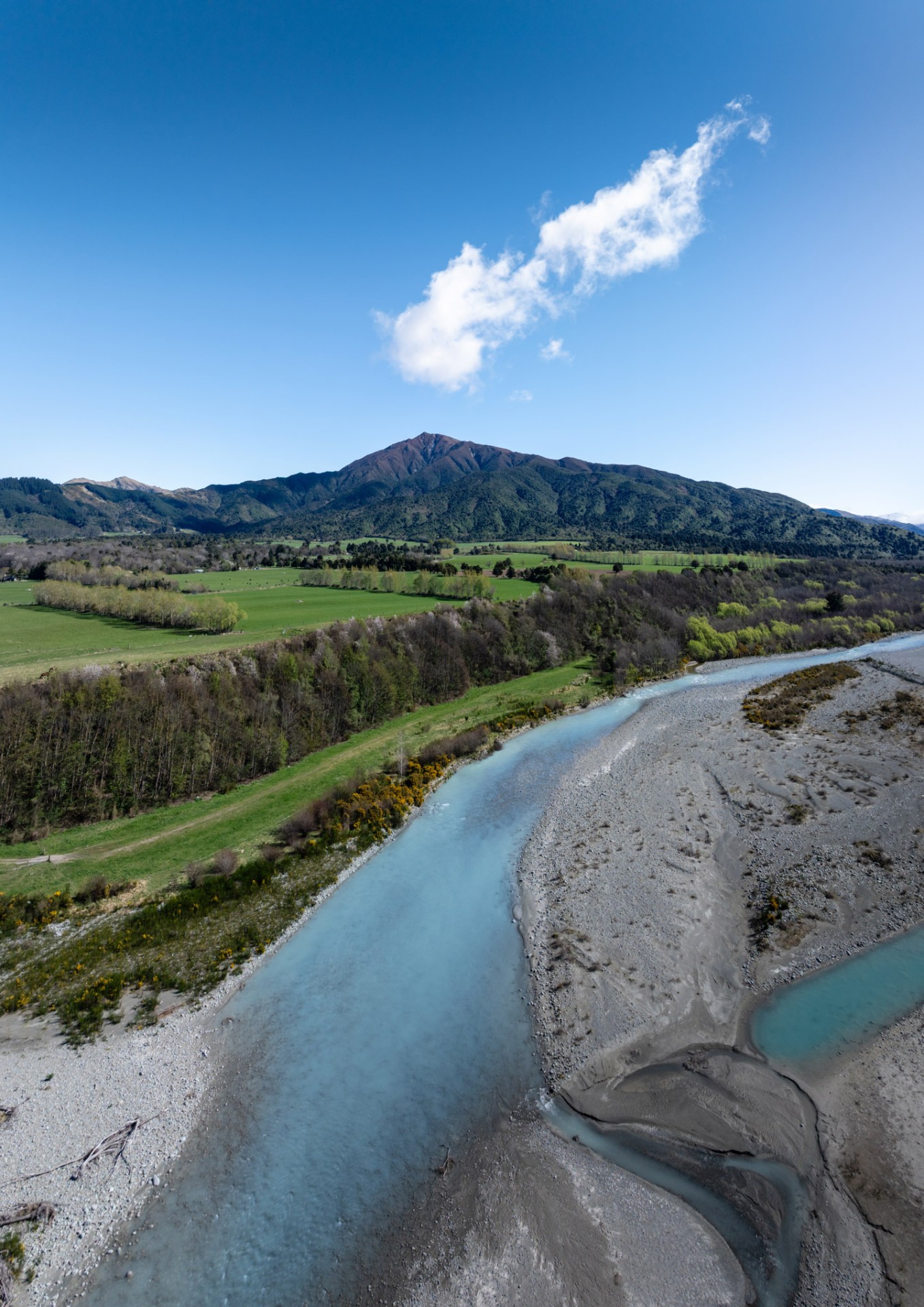 Fly fishing on the Rangitata