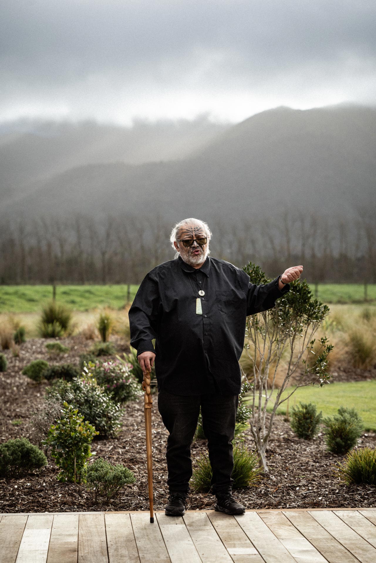 A kaumātua on the land at Whakahā